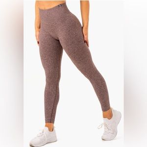 Ryderwear Rib Seamless Leggings - Chocolate Marl